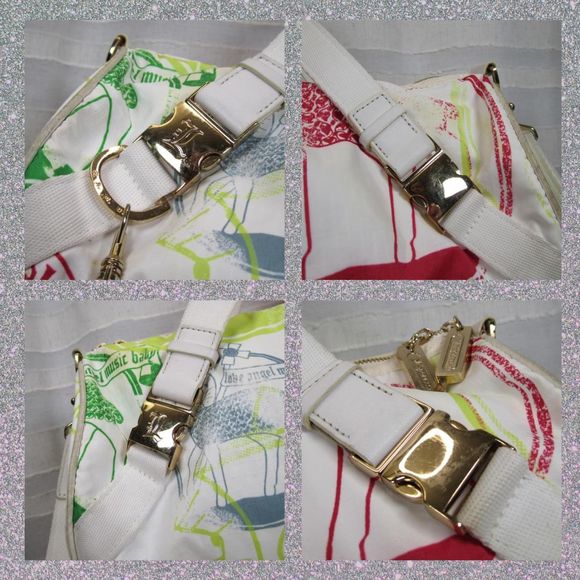 Very Rare L.A.M.B. LeSportsac Limited Edition Multi Icon Mega Barrel Bag w/Charm - Picture 10 of 16